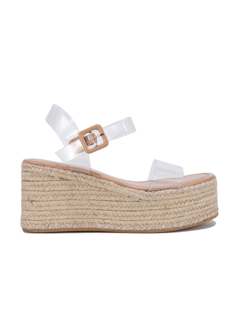 Sandales compensés en halfa